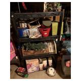 black plastic 4 shelf unit 36'x 18: x 5ft