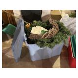tote with lid, wreath, flower garlands, various