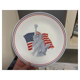 7 CORELLE  liberty dinner plates, 1991,