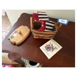 longaberger 1993 allstar basket, wood lid