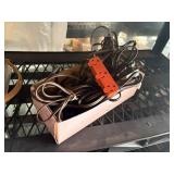 box of household extension cords, 3 way splitter
