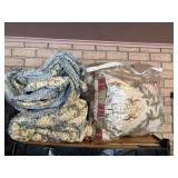 2  large comforters     garage