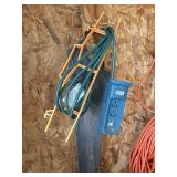 surge protector, 10ft cord,on reel,  hand saw