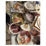 10 plates, kids, betsy ross avon, santa 1993