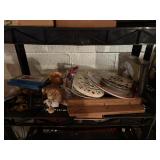 lamb n lion, 3 pc sparkly bird ornaments,