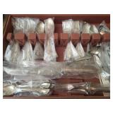 8 place setting silver plated flatware set