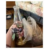 2 hurricane globes and bases,  garage