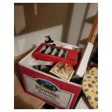 box of DEPT 56/LEMAX , village people,  trees,