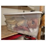 tote/ lid christmas crystal themed decorations