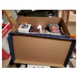 box of christmas ornaments, potpourri pot