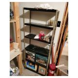 metal  6 shelf unit 24.5'x9' x 58.5' no contents
