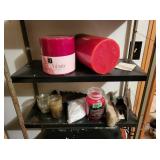 new holly berry canle, 2 metal punch candle