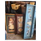 wood christmas peg board, 33' x 11.5', 2 framed