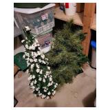 3 trees,1 frosted and 2  regular approx 24' tall