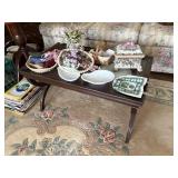 antique coffee table and contents   LR