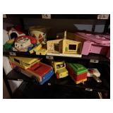 fisher price movie view,2 movies), caboose, fisher