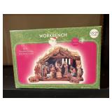 SANTAS WORK BENCH 12 pc nativity, creche