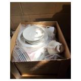 1 wedgewood cup & saucer plus box of white dishes