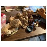 6 Lion and Lamb pieces, halloween jewelry box &