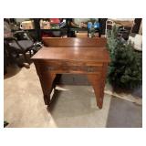 wood desk ,1 drawer,30' x 16' x32' tall  basement