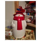 musical snowman cookie jar works,