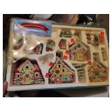 NOMA 15 piece porcelain lighted houses christmas