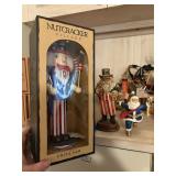 Patriotic Santa, running santa, & Nutcracker