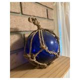 5' japanese glass fish net floating blue bouy