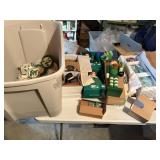 tote/lid ,st patricks day themed, dolls, nutcracke