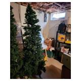 7 ft lighted christmas tree basement
