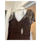 size 8 mother of the bride dark brown dress