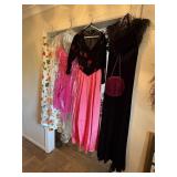 4 dresses medium 2 purses  foyer