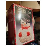 christmas snowman cookie jar   basement