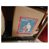 lighted church with carolers   basement