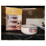 cornucopia enamel on steel 4 piece covered