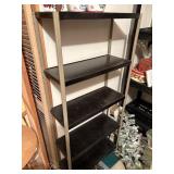 metal 5 shelf unit, 24.5'x9'x 58.5'