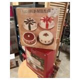 make the season bright pedestal cake plate &