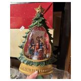 glitter tree musical snow globe battery
