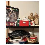 Christmas Decor - christmas brick, 2 canisters