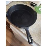 no 9 PIOUA ware cast iron skillet & 2 skillets