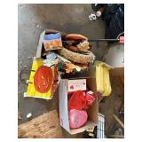 lot of holiday decor, st. patricks, halloween