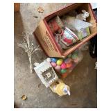 easter music box, eggs, grass and other