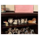 trinkets ceramic dogs, lion , lamb , dish from