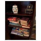 strawberry canister, bird in cage music box and