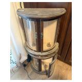 2 small wood, glass front display cases,