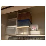 storage containers, pull out drawers, basket