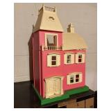 dollhouse with 2 boxes of furniture  basement