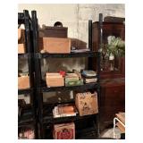 black plastic 4 shelf unit 36'x 18:x 6ft