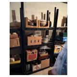 black plastic 4 shelf unit 36'x 18:x 6ft