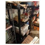 plastic 4 shelf unit , no contents, 36'x18'x5ft